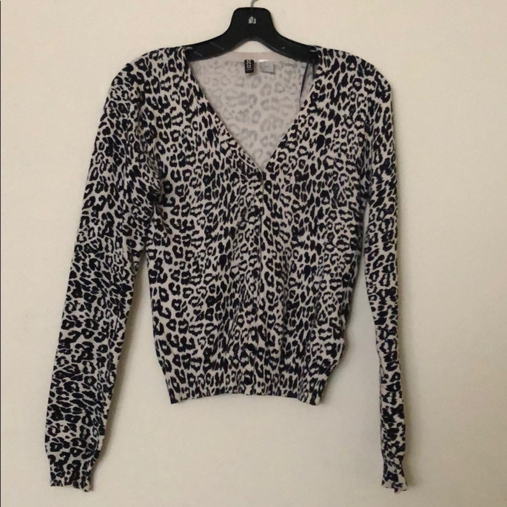 Divided H&M Cheetah Print Cotton Sweater